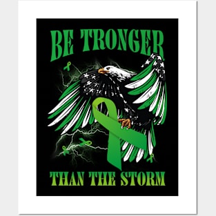 Eagle Be Stronger Than The Storm Mental Health Awareness Ribbon Posters and Art